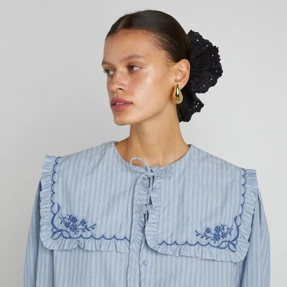 Damson Madder Nordine Square Collar Blouse - UK 8 - Picture 1 of 5